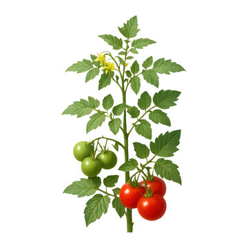 PNG Vibrant tomato plant growth