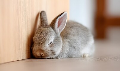 Obraz premium real baby Netherland Dwarf rabbit