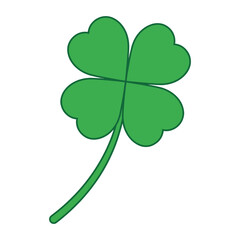 A vibrant illustration of a four leaf clover a symbol of luck and good fortune