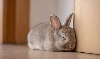 Obraz premium real baby Netherland Dwarf rabbit