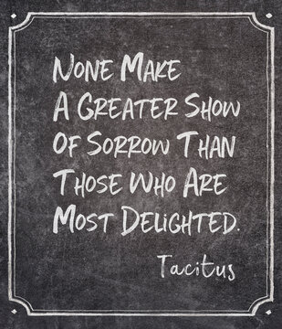 show of sorrow Tacitus