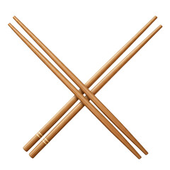 Crossed wooden chopsticks

