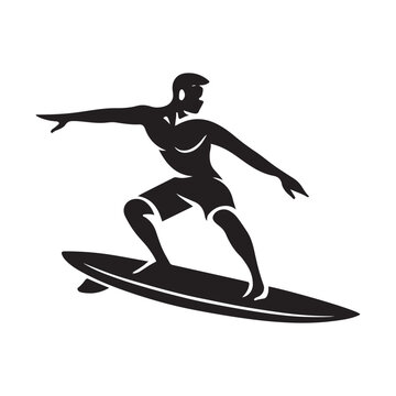 abstract surfer symbol logo design