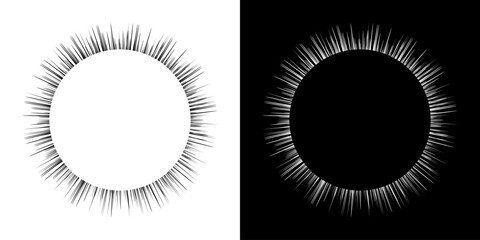 Fototapeta premium Dynamic abstract spiral sound wave rhythm lines. Circular spiral sound wave rhythm of lines. Circular futuristic abstract lines, black and white background. 