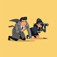 Detective Team Secret Mission Surveillance