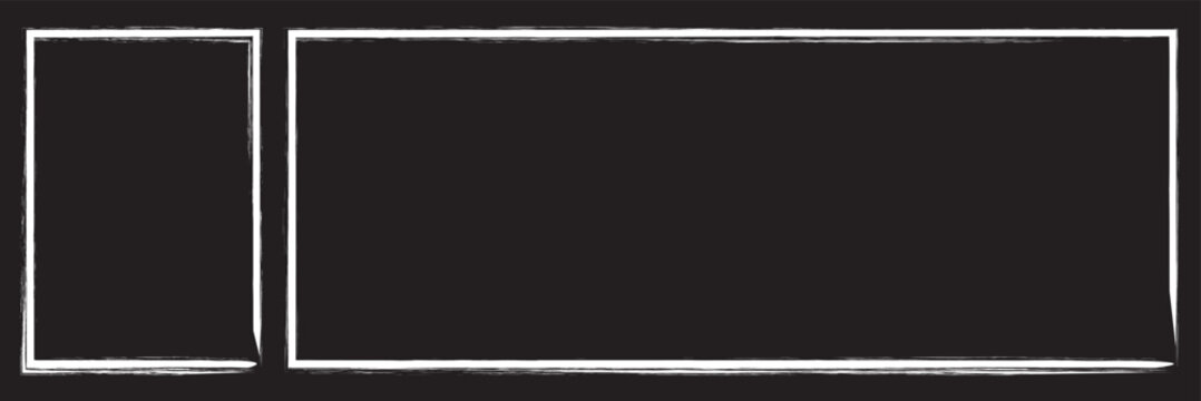 Hand drawn sketch frame vector. Simple doodle rectangle pencil frame border shape. Hand drawn doodle scribble border element for text quote template. Pencil brush stroke style. Vector illustration.