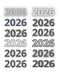 2026 black white