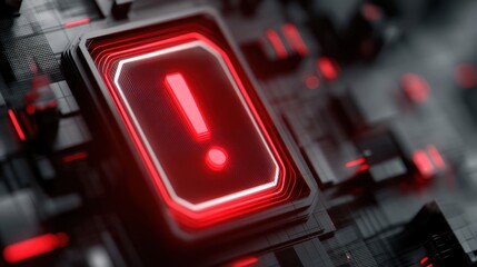 Warning sign on electronic circuit board