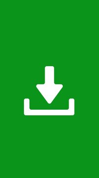 Download and Upload button animation on green background. Full HD. 4K