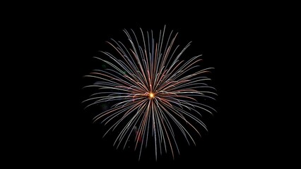 Vibrant fireworks display illuminating the night sky