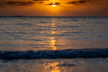 Sun goes down over the east china sea.