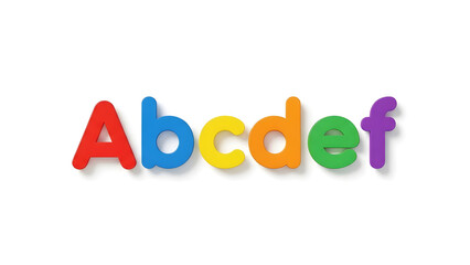 Bright colorful alphabet letters for education