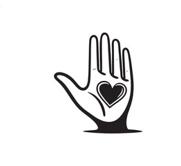 Obraz premium Hand sign icon vector illustration