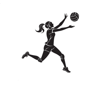 Basketball player silhouette vector of man jumping and playing game