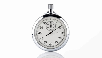 Professional chrome stopwatch for accurate time measurement, competition, and sports timing on a clean white background