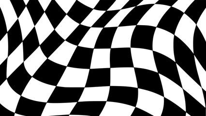 Obraz premium Abstract black white hypnotic pattern background flat color vector illustration template design
