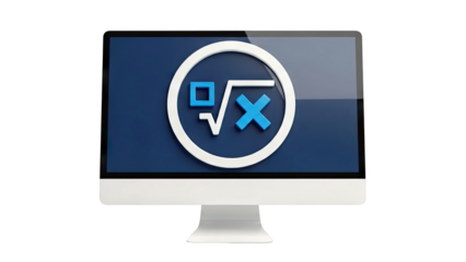 Computer Displaying Math Symbols