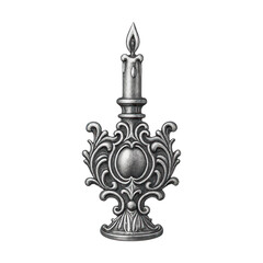 Fototapeta premium PNG Ornate candle holder illustration