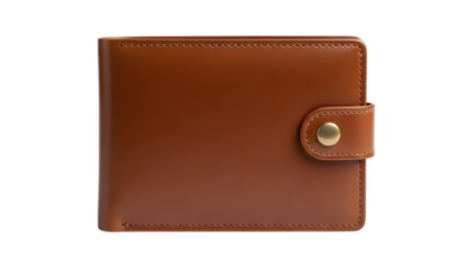 Brown leather journal cover isolated on transparent background