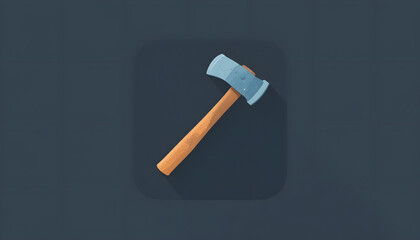 Pickaxe icon in a simple flat style, clean and minimal design ideal for UI and UX projects, digital interfaces, app design, web design, and modern graphic elements, easily scalable and versatile for c