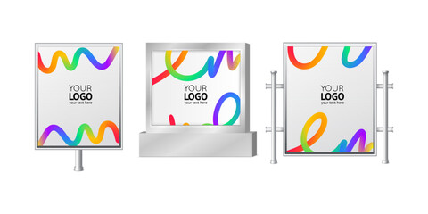 Blank billboard mockup set prepared for advertising banners creative design layouts branding concepts and versatile outdoor marketing presentations