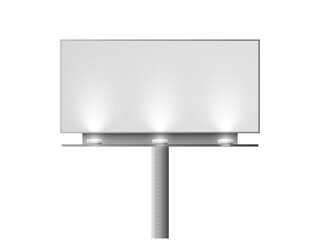 Fototapeta premium Clean blank billboard mockup vector illustration suitable for scalable advertising design branding concepts and professional outdoor marketing visual communication