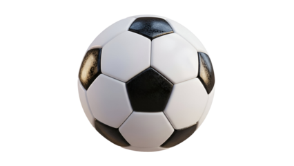 White and black soccer ball on black background sports ball