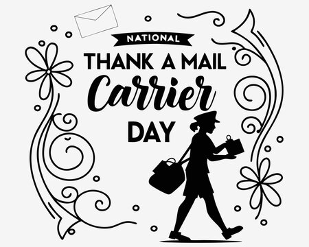 National Mail Carrier Appreciation Day Vector Graphic, Thanking Postal Workers Illustration - Powered by Adobe