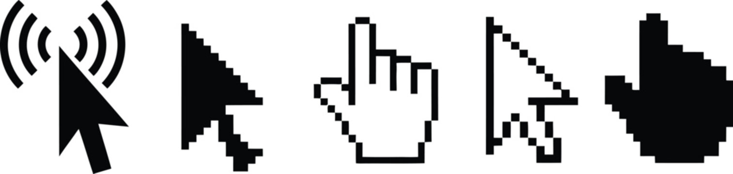 Pixelated Computer Mouse Cursors