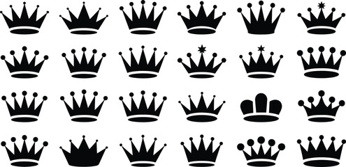 Black Crown Logos and Icons Collection © MDABDUS