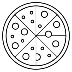 vector illustration of a slice of pizza