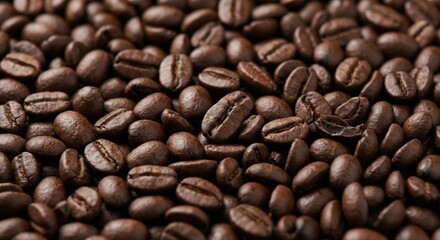 Fototapeta premium Freshly roasted arabica coffee beans, coffee beans background