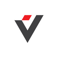 v logo design