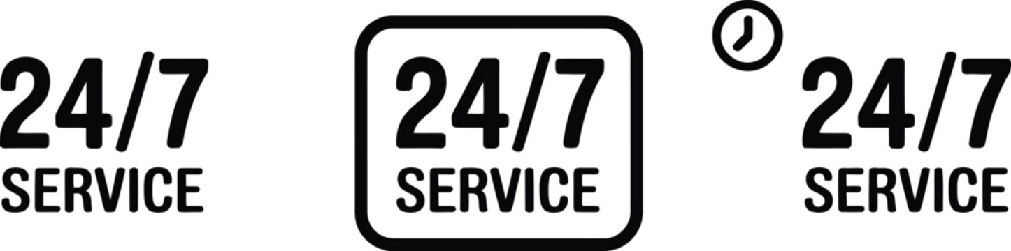 24/7 Service Logos
