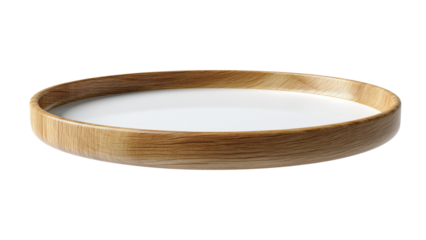 A stylish wooden tray with a smooth surface, perfect for serving snacks or displaying decor items in a modern home.