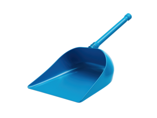 A vibrant blue scoop, perfect for various gardening and household tasks, showcasing simplicity and functionality in design.