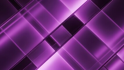 Vibrant Purple Geometric Neon Grid Abstract Art.
