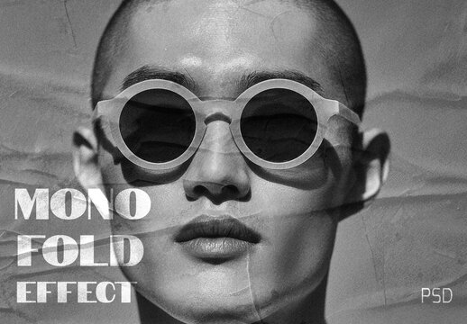 Mono Fold PSD Photo Effect