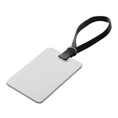 Fototapeta premium Blank ID card holder with a black strap, perfect for personal identification, event passes, and professional use.