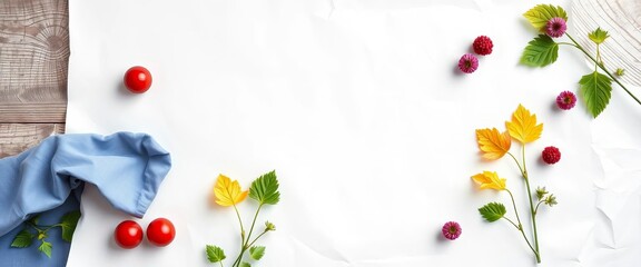 Sheet of pristine white baking paper, uncreased and ready for use,  pure,  macro