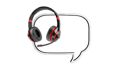 Headset and Speech Bubble