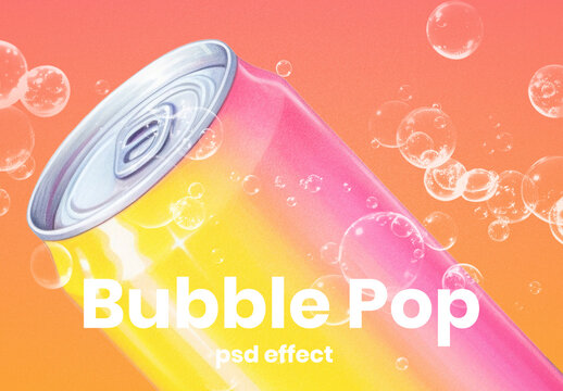 Bubble Pop PSD Photo Effect