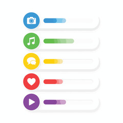 Obraz premium Colorful Sale and Discount Ribbon Banners Set