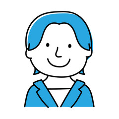 Obraz premium スーツを着たショートカットの女性