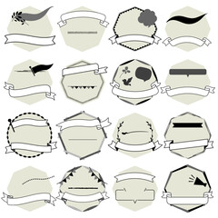 シンプルな飾り罫フレームイラストセット