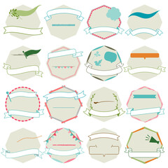 シンプルな飾り罫フレームイラストセット