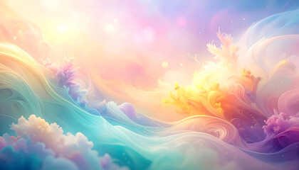 Colorful abstract wave pattern with smooth gradients