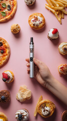 "balanced diet temptations: weight loss pen among unhealthy food choices"