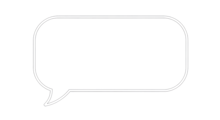 白い背景にシンプルな吹き出しの線画イラスト