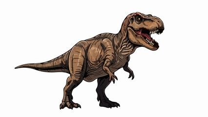 Obraz premium Terrifying Tyrannosaurus Rex pixel art, with sharp teeth and a powerful stance, ready to roar